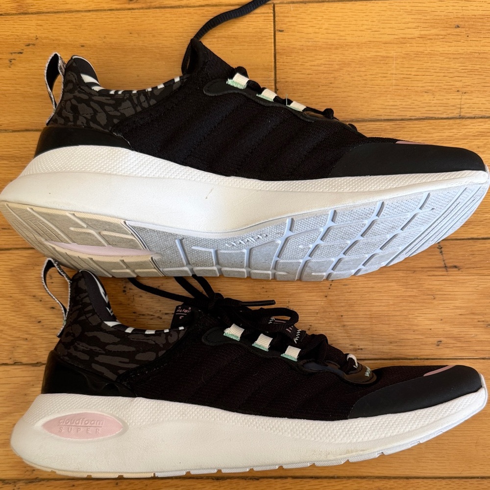 adidas Black and White Athletic Shoes